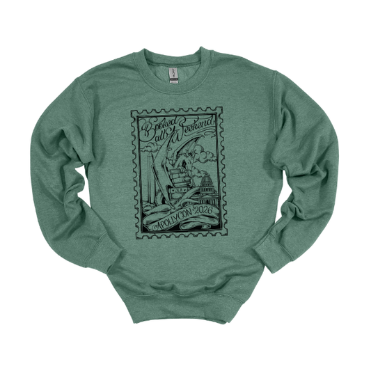 DARK GREEN HEATHER SWEATSHIRT - ApollyCon 2026 (On-Site Pickup ONLY)